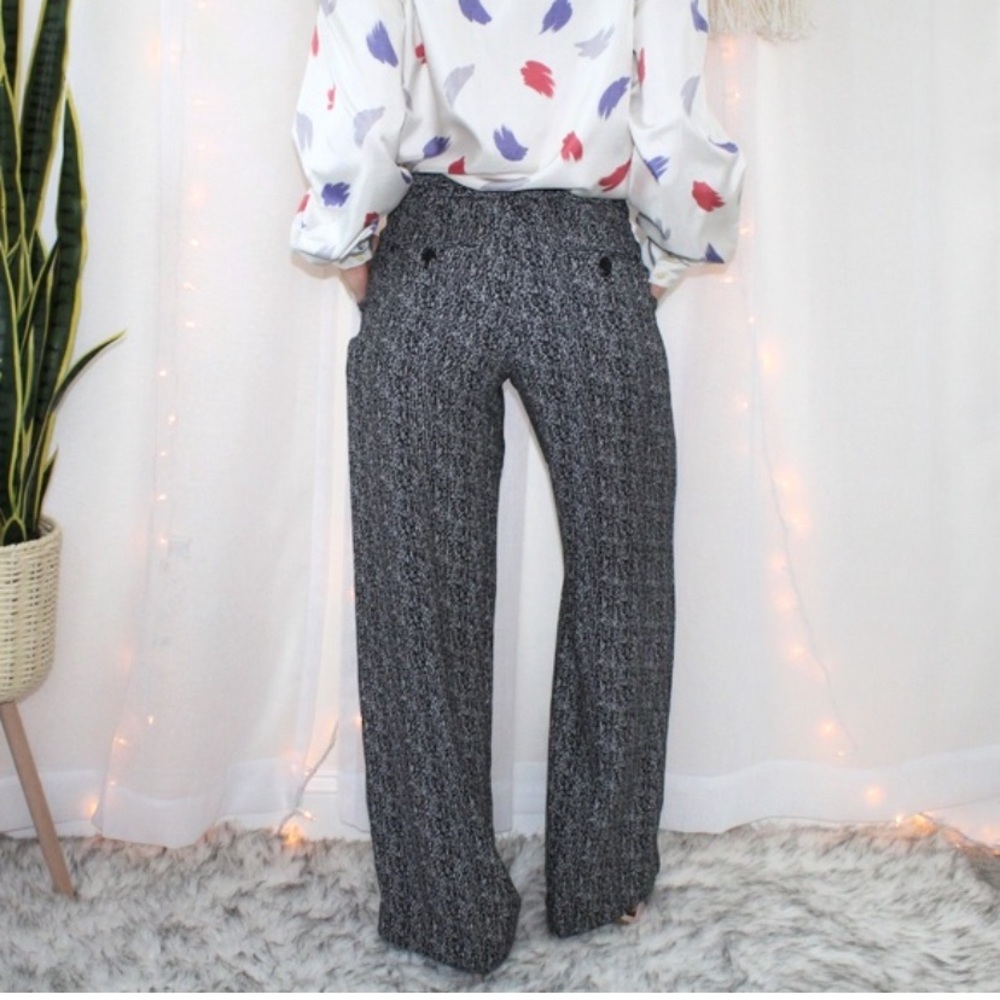 SOLD Express Wide Leg Trousers in Black & White - Picture 2 of 8